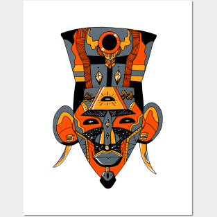 Orangrey African Mask 6 Posters and Art